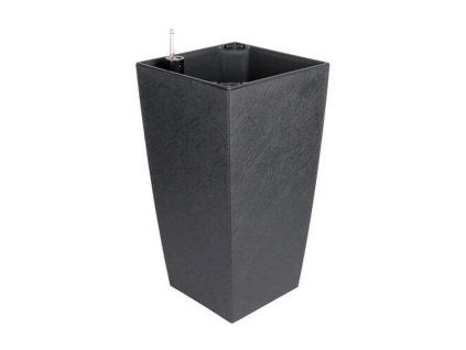 Květináč DELTO STONE samozavlažovací vysoký antracit