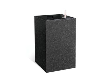 Květináč CUBICO STONE 27x27x42  samozavlažovací antracit
