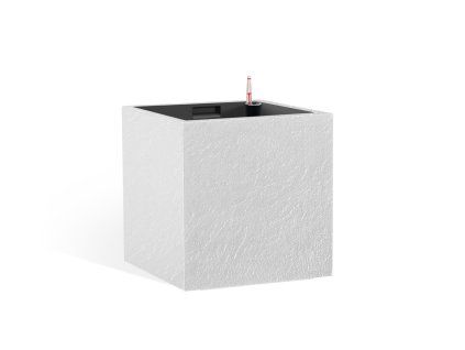 Květináč CUBICO STONE 27x27x27 samozavlažovací bílá