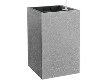Květináč CUBICO STONE 27x27x42 samozavlažovací kamenná šedá