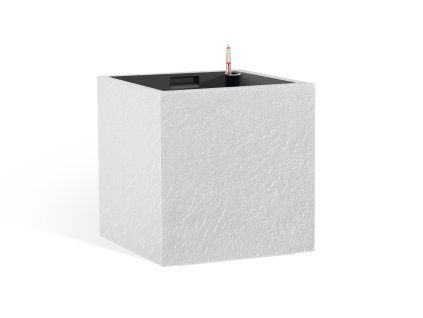 Květináč CUBICO STONE 33x33x33 samozavlažovací bílá