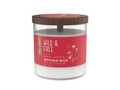 Vonná svíčka s dřevěným knotem Wild & Free - 454g