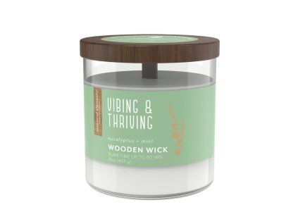 Vonná svíčka s dřevěným knotem Vibing & Thriving - 454g
