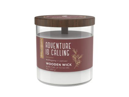 Vonná svíčka s dřevěným knotem Adventure is calling - 454g