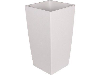 Květináč ELIOT STONE 25x25x46 s vložkou vysoký bílá