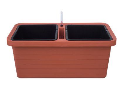 Samozavlažovací truhlík BERBERIS DUO 78x39x35 terakota