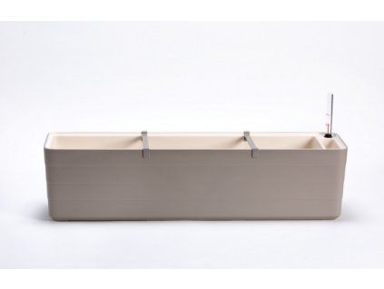Samozavlažovací truhlík BERBERIS 80 cm taupe + slonová kost