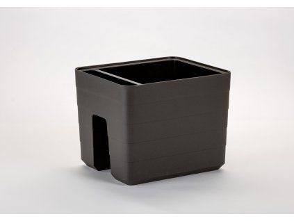 Samozavlažovací květináč na zábradlí PLASTIA BERBERIS 30 antracit