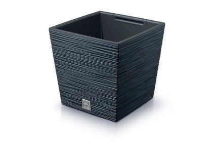 kvetinac furu square low 24cm antracit