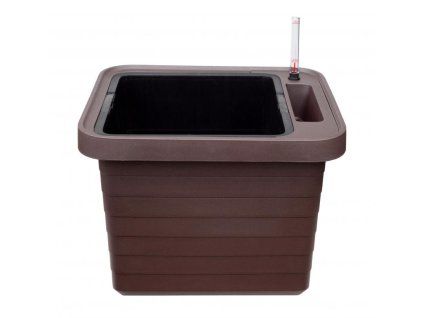 Samozavlažovací truhlík PLASTIA BERBERIS UNO 45x39x35 čokoláda