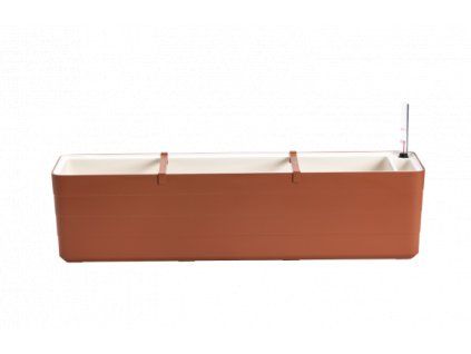Samozavlažovací truhlík BERBERIS 80 cm terakota + slonová kost