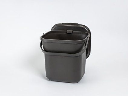 Koš na bioodpad Plastia - antracit 8l