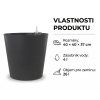 Květináč RONDO STONE 40 samozavlažovací antracit