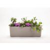 Samozavlažovací truhlík BERBERIS 60 cm taupe + slonová kost