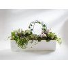 Samozavlažovací truhlík BERBERIS 60 cm bílá + zelená