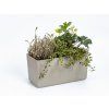 Samozavlažovací truhlík BERBERIS 40 cm taupe + slonová kost